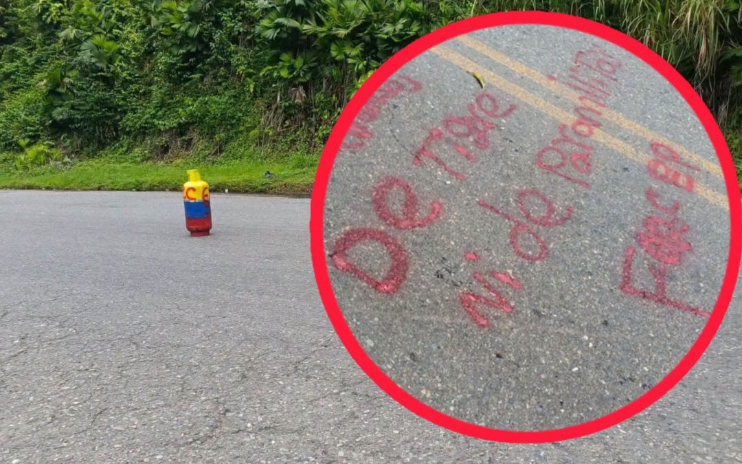 Disidencias de Calarcá le responden a De la Espriella con cilindros bomba y grafiti amenazante en Antioquia