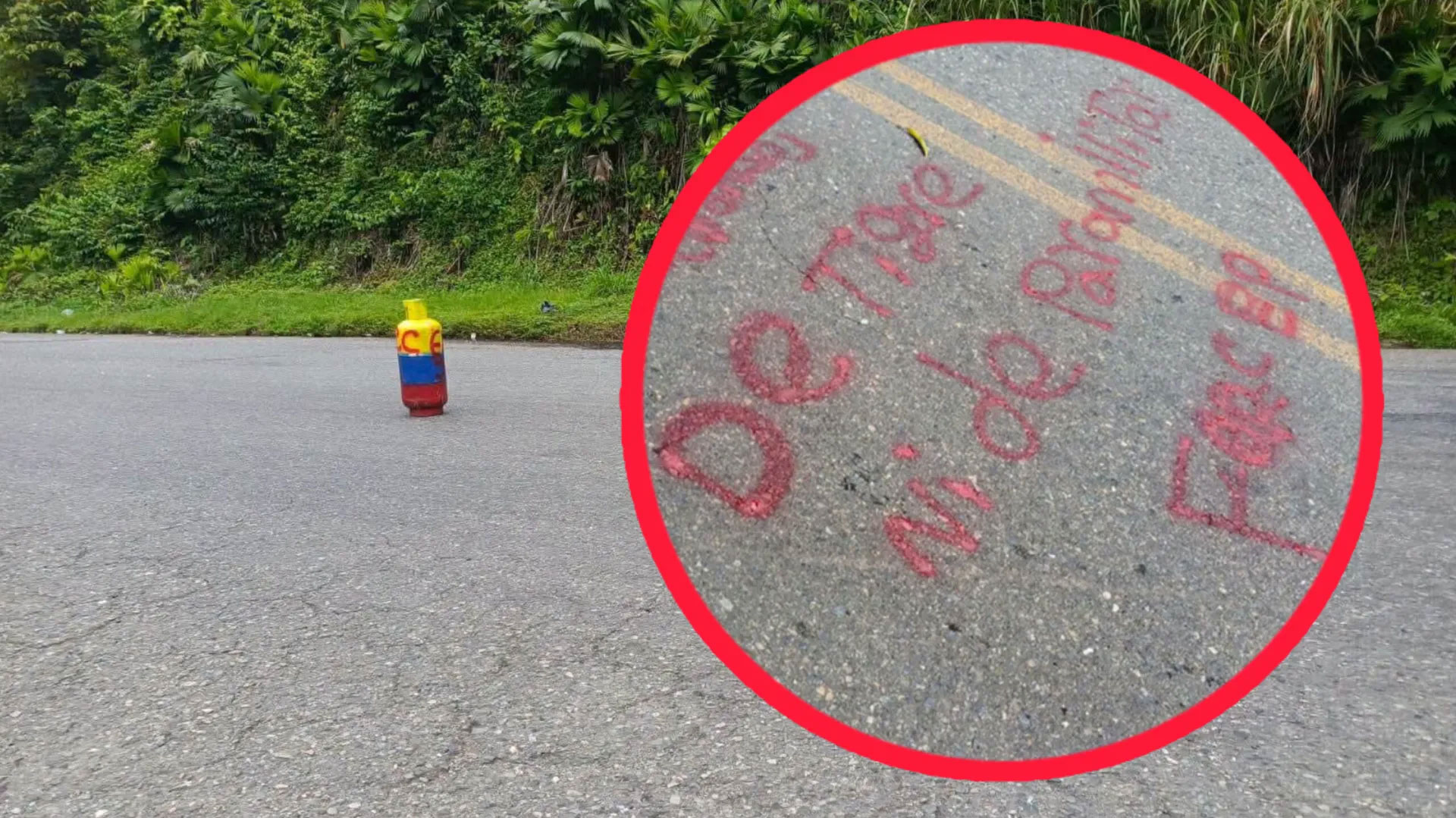 Disidencias de Calarcá le responden a De la Espriella con cilindros bomba y grafiti amenazante en Antioquia